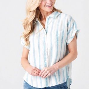 Faherty Avery Linen Top Catalina Small